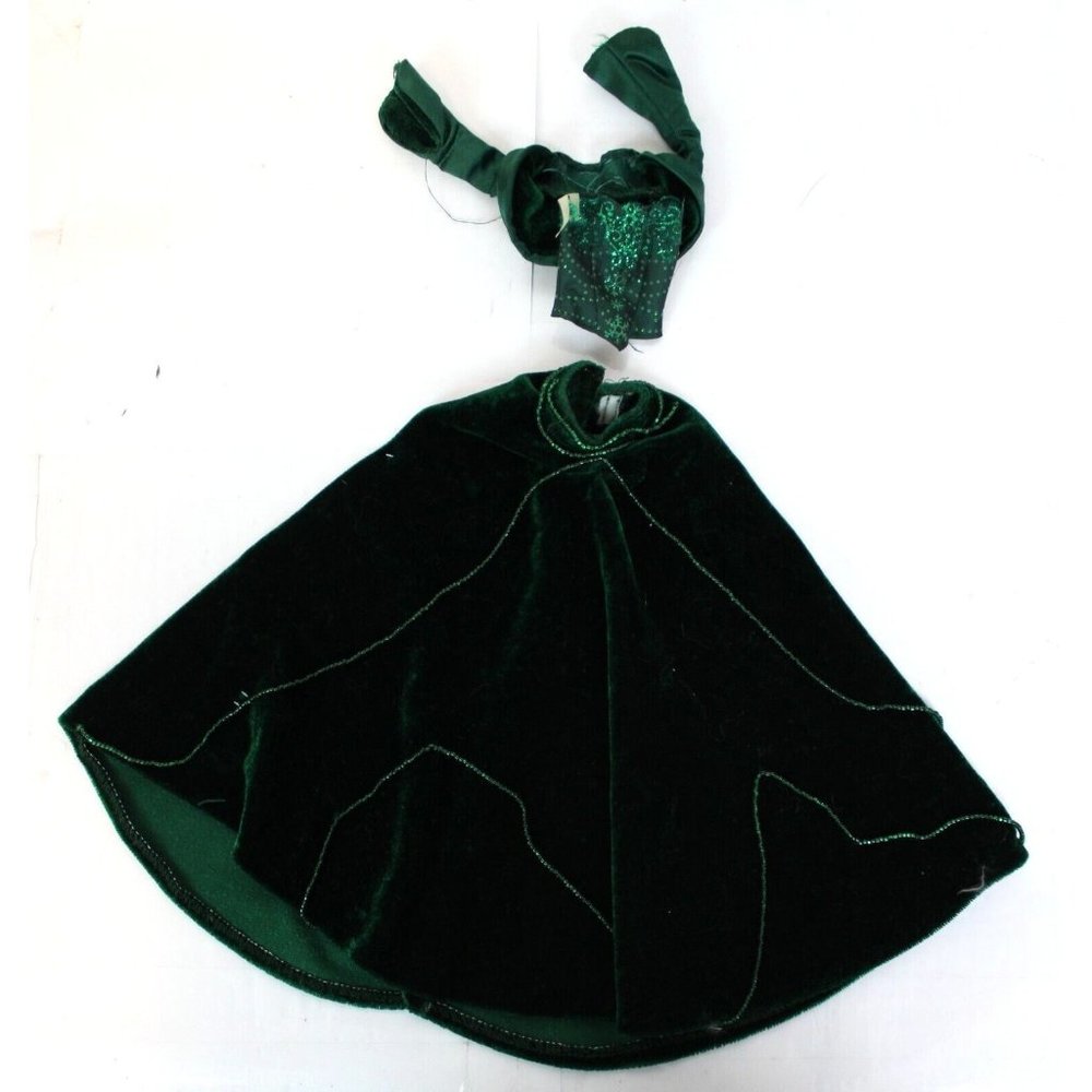 2004 Holiday Barbie Special Edition Doll Replacement Green Velvet Dress Coat Top
